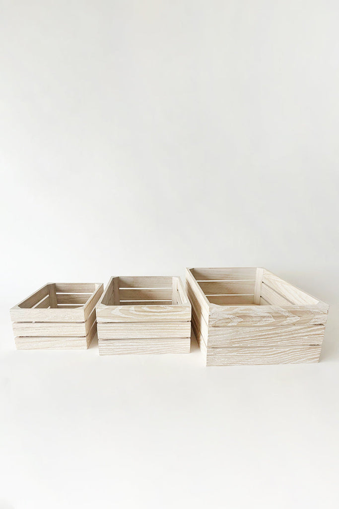 3 Slat Wooden Crate