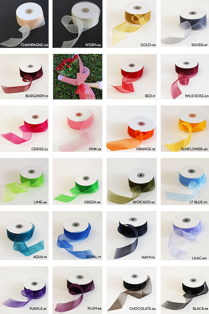 Chiffon Woven Edge Ribbon 38mm