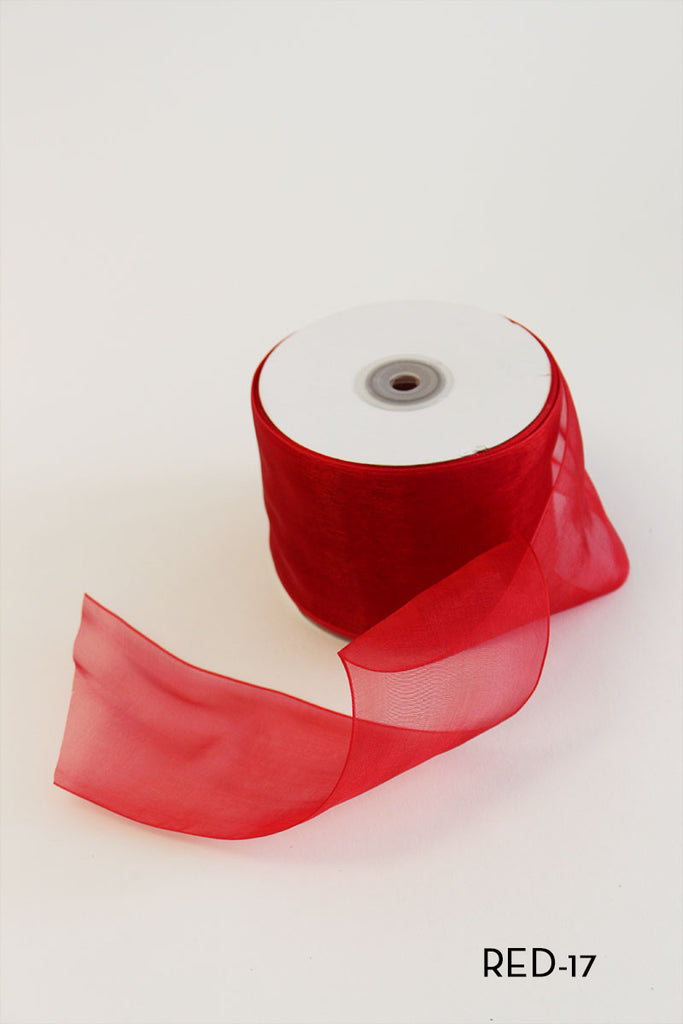 Chiffon Woven Edge Ribbon 75mm