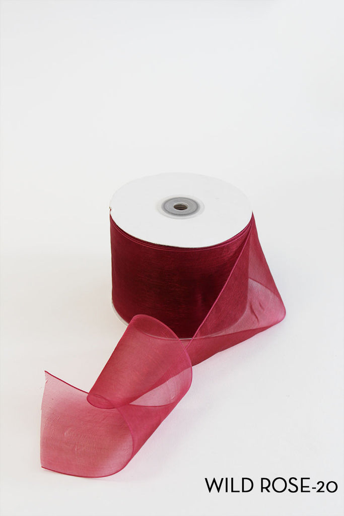 Chiffon Woven Edge Ribbon 75mm