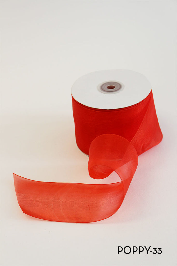 Chiffon Woven Edge Ribbon 75mm