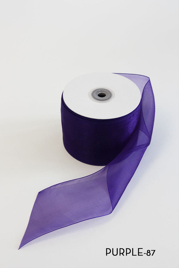 Chiffon Woven Edge Ribbon 75mm