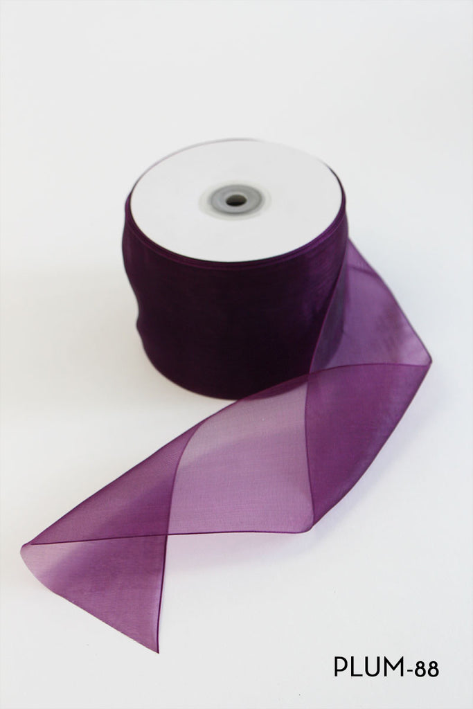 Chiffon Woven Edge Ribbon 75mm