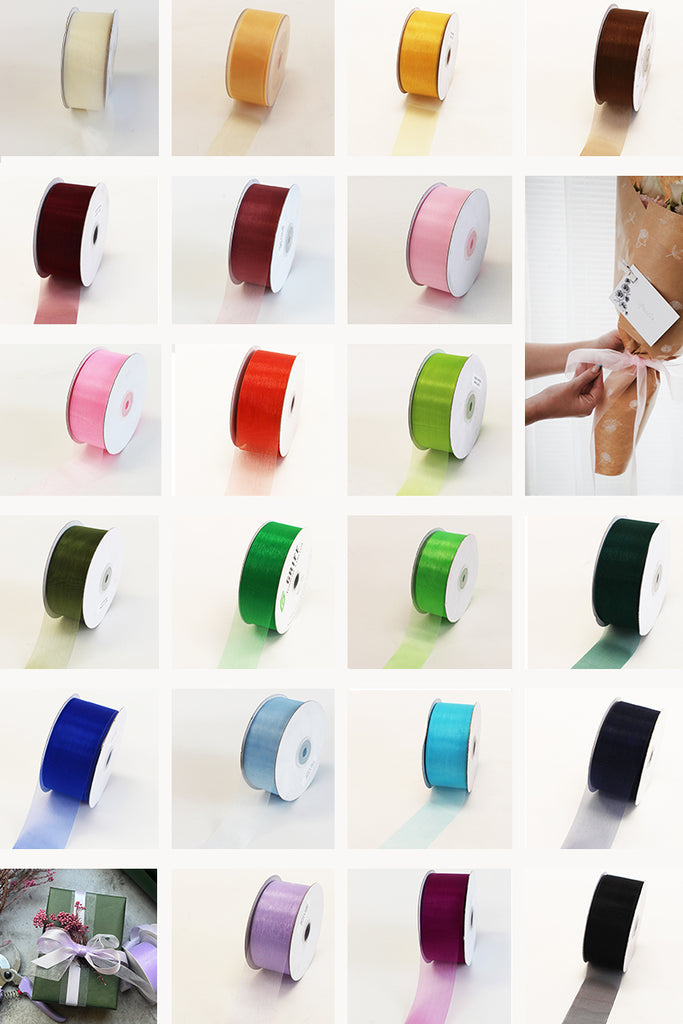 Cut Edge Organza Ribbon 38mm x 50m