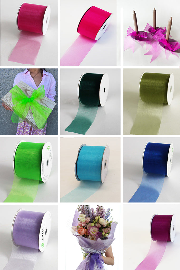 Cut Edge Organza Ribbon 75mm x 50m