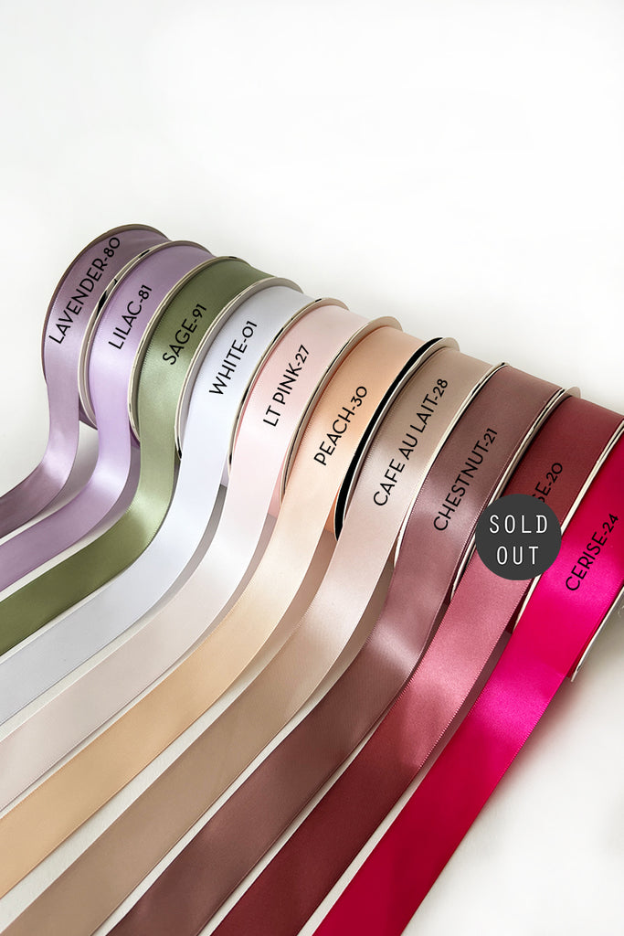 25mm Single Sided Satin Ribbon