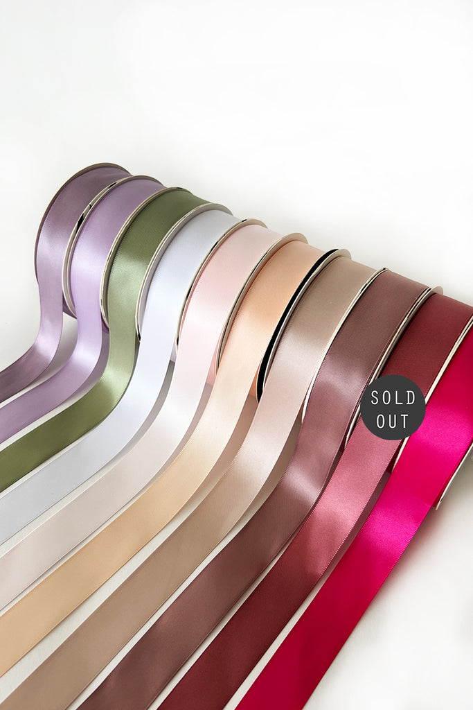 25mm Single Sided Satin Ribbon