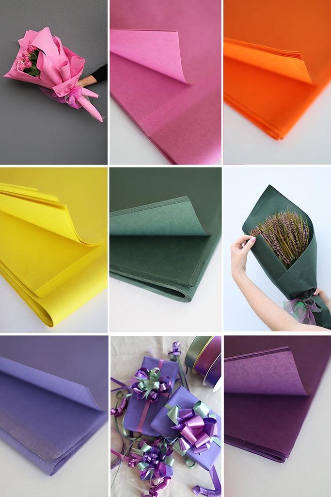 40gsm Coloured Kraft Sheets pkt100