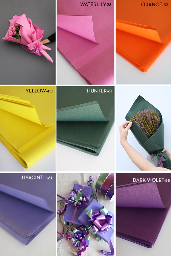 40gsm Coloured Kraft Sheets pkt100