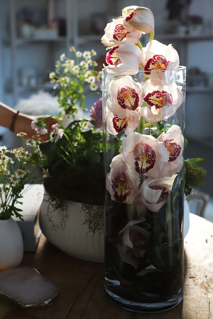 Tall Glass Cylinder Vase