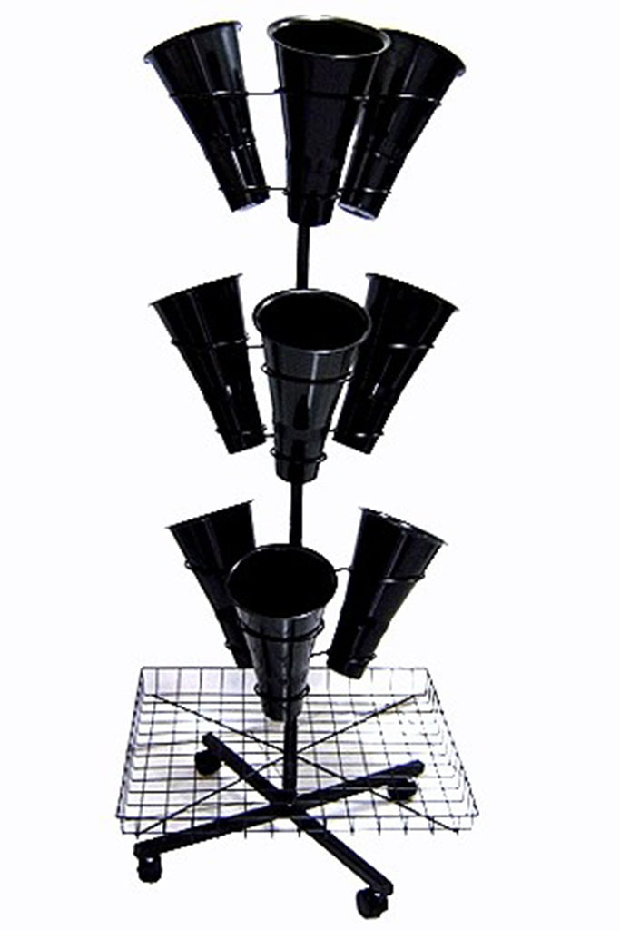 Round Rotate Flower Stand - 9 Vases