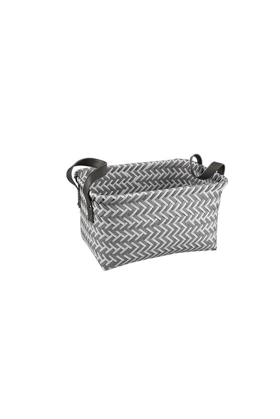 Herringbone Baskets Grey & White