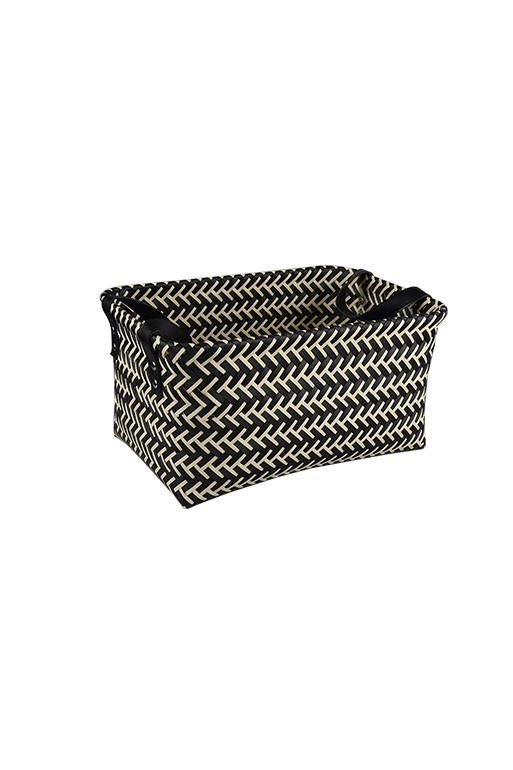 Herringbone Basket Black & White