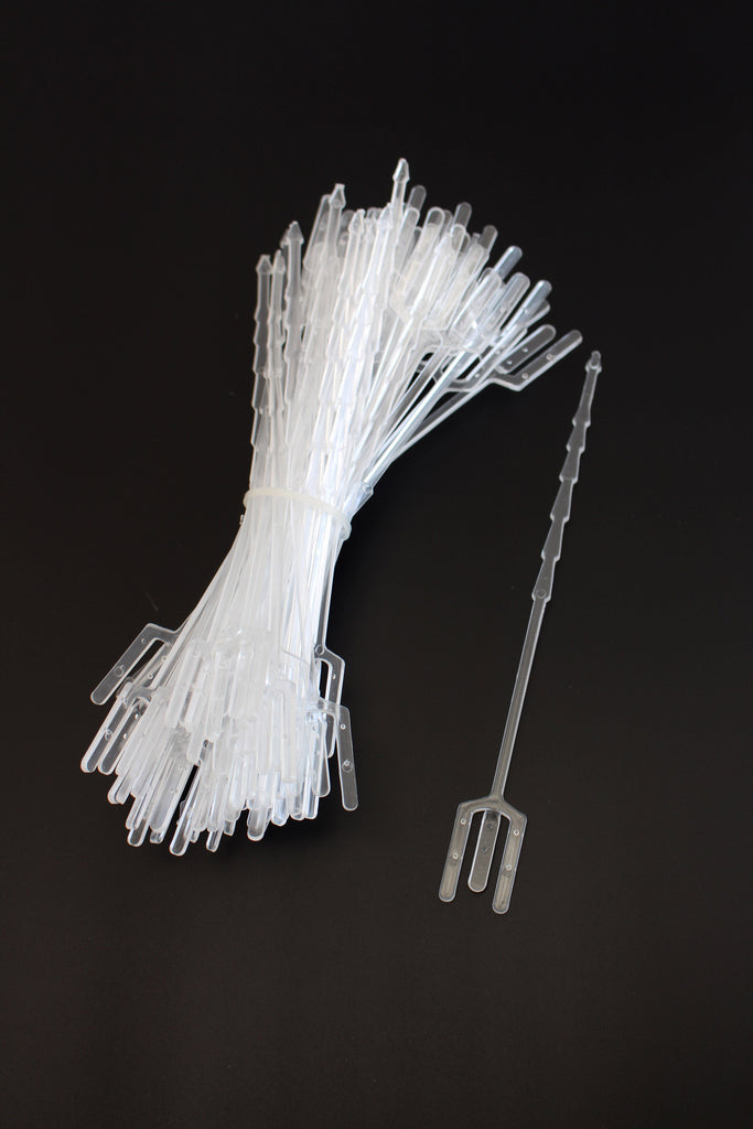 Clear Plastic Card Forks - PK 50