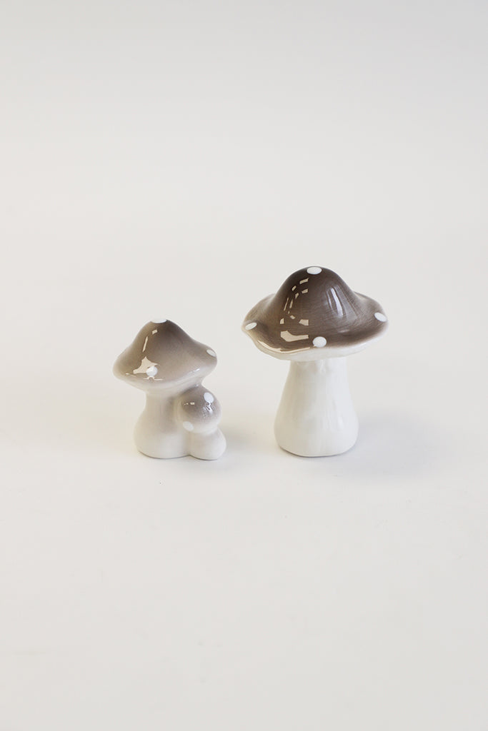 Ceramic Amanita Mushroom Pair
