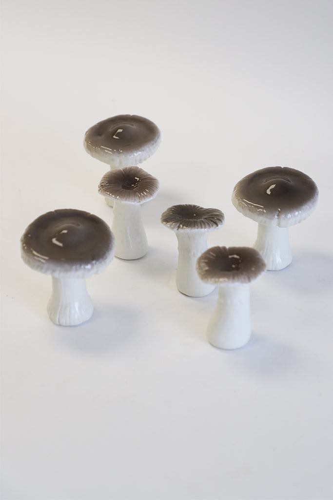 Ceramic Russula Mushroom Pair