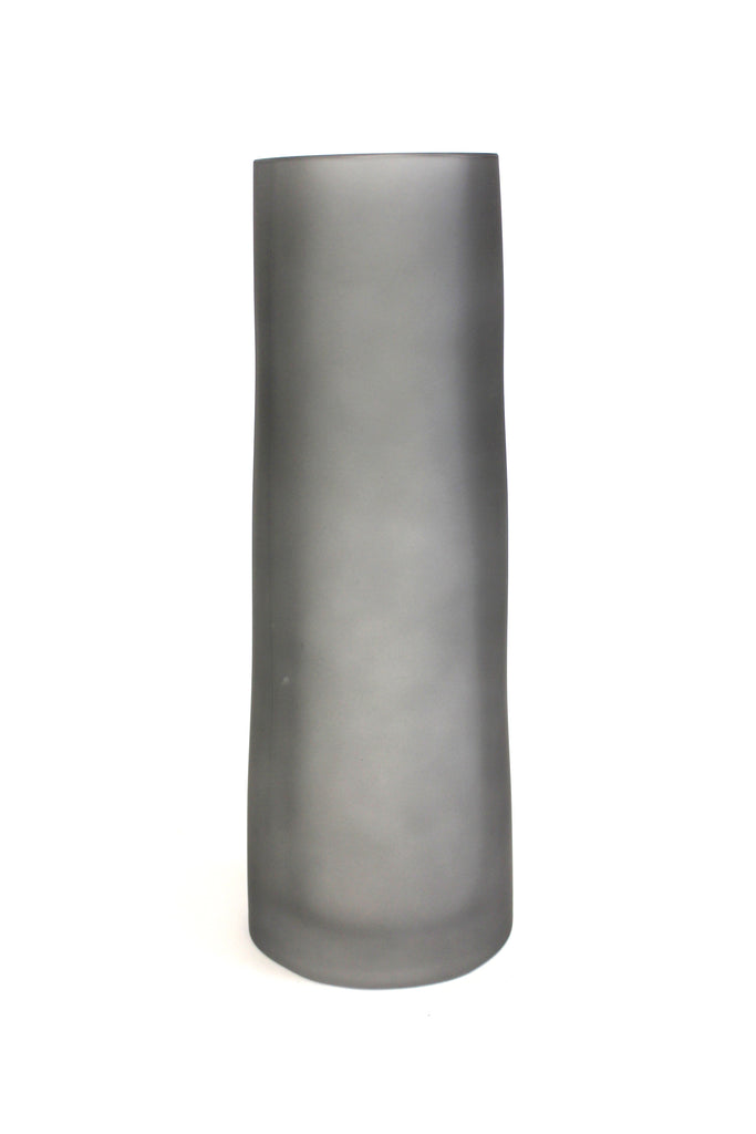Glass A-Symmetrical Tall Frosted Vase