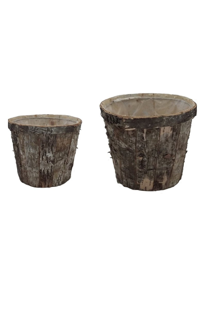 SECONDS: Birch Detailed Tapered Planter