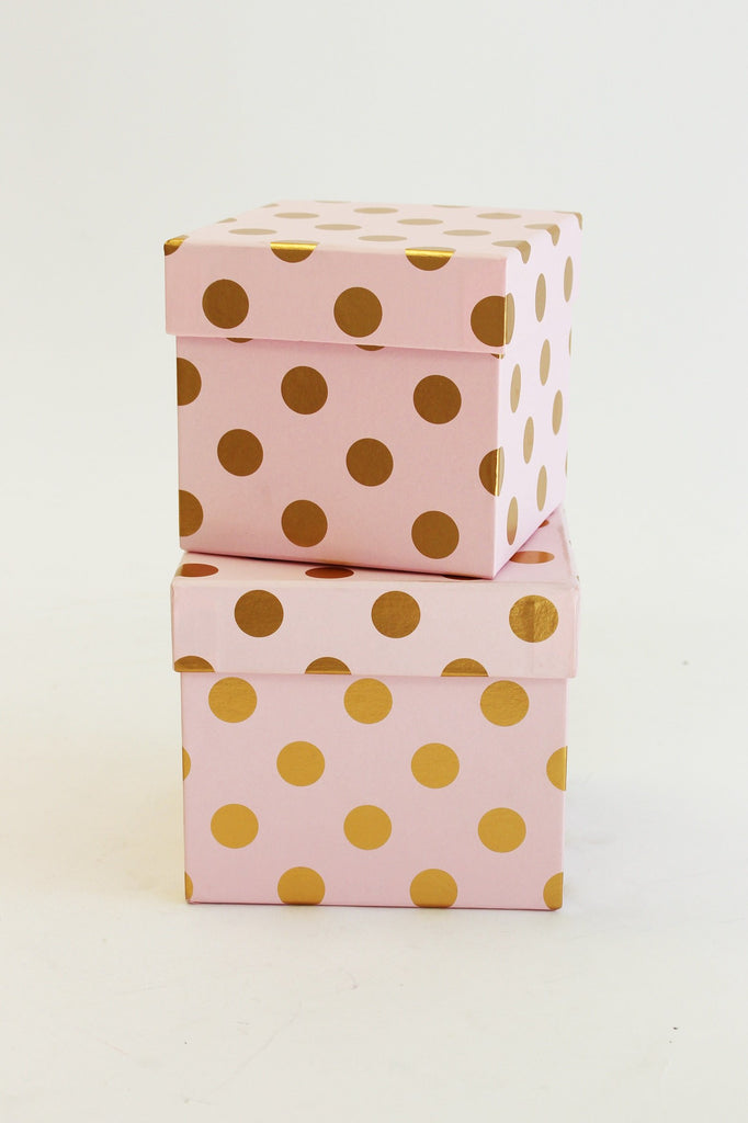 Gift Boxes w/ Metallic Dots