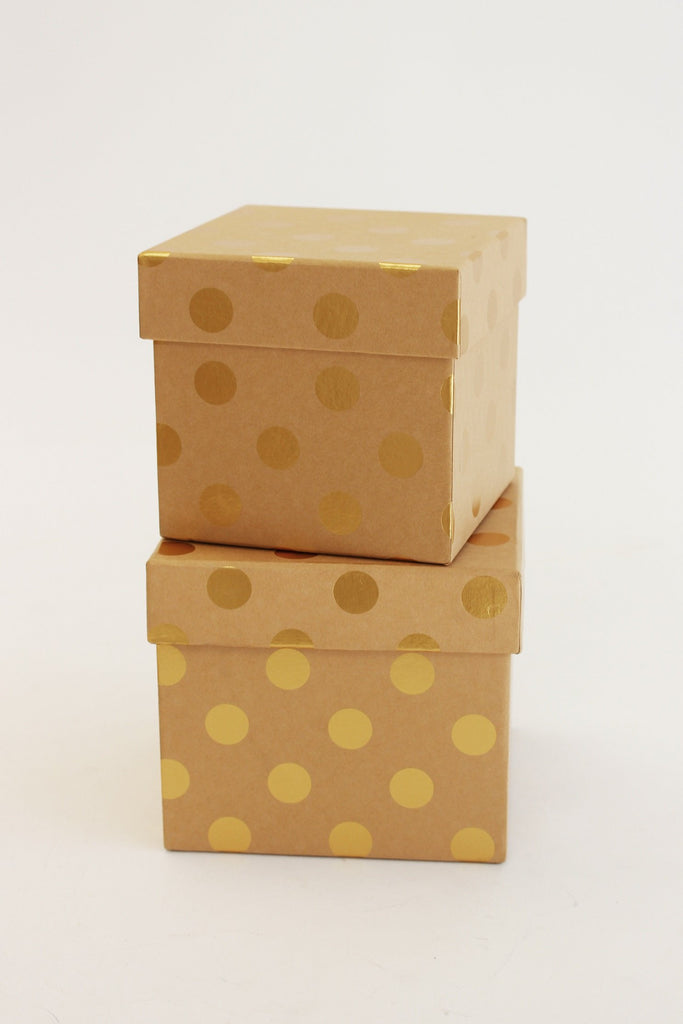 Gift Boxes w/ Metallic Dots
