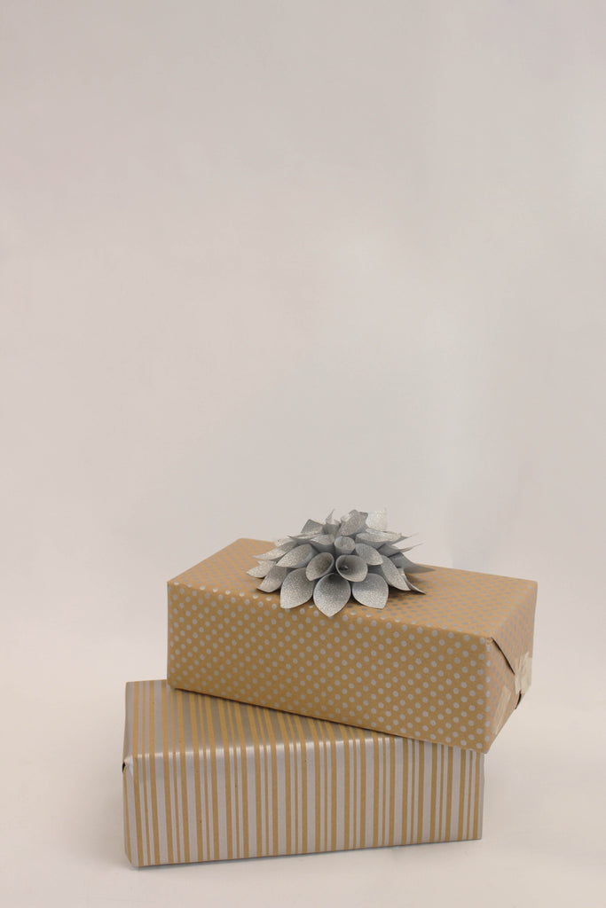 D/Sided Dot/Stripes Gift Wrap